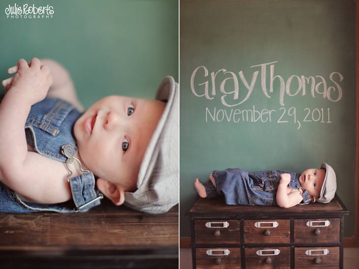 Gray Thomas :: Three Months Old :: Lexington Baby Photography, Julie Roberts Photography